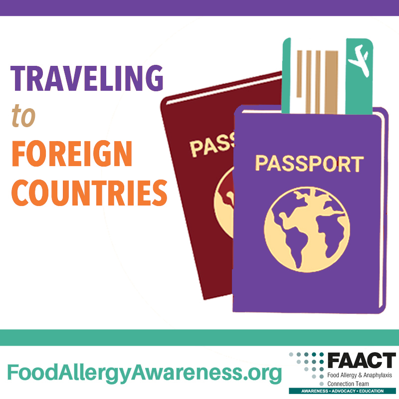 Traveling to Foreign Countries poster with passport graphic 